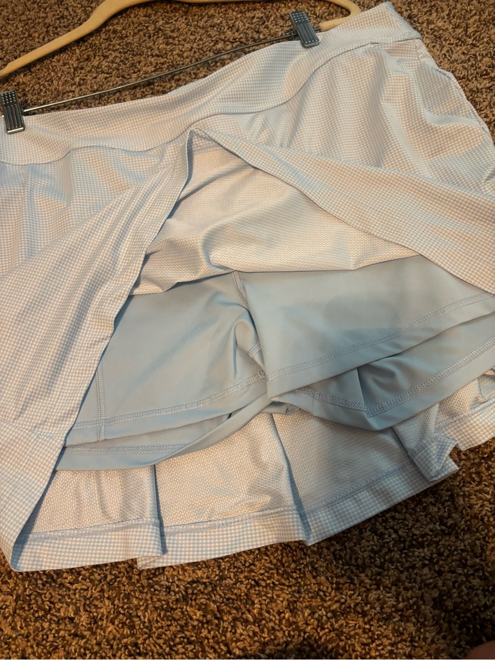 Play Dry Greg Normal Blue Gingham Golf Skort View 6